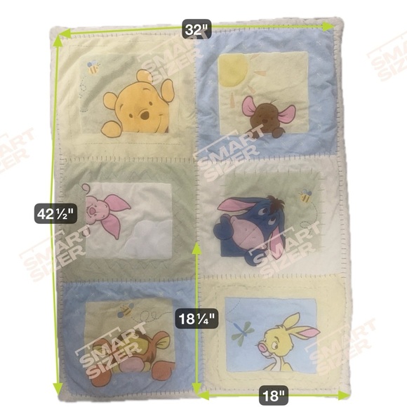 VTG Winnie Pooh Piglet Eeyore Tigger Comforter Unisex Baby Crib Nursery Retro - Picture 4 of 4